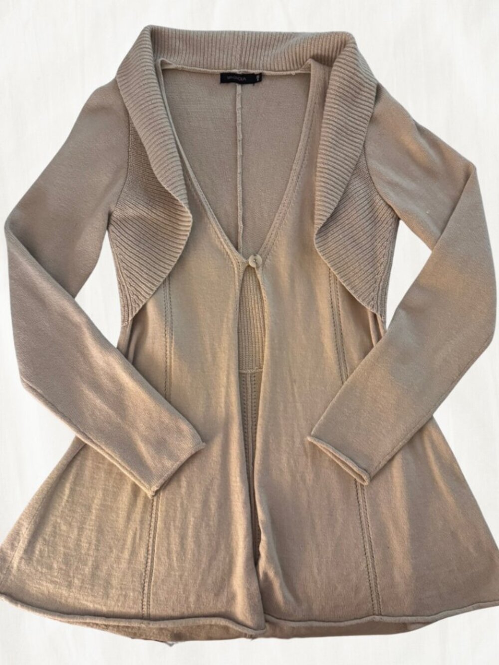 MAGNOLIA Tan Merino Wool Cardigan